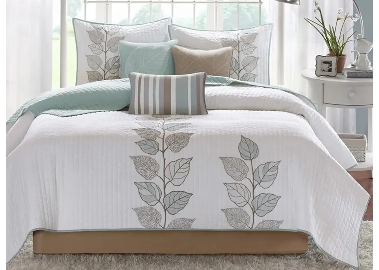 Caelie 6-pc. Coverlet Set in Blue by E&E Co Ltd