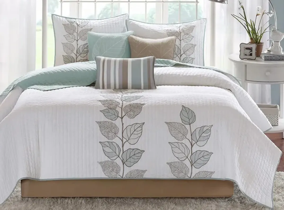 Caelie 6-pc. Coverlet Set in Blue by E&E Co Ltd