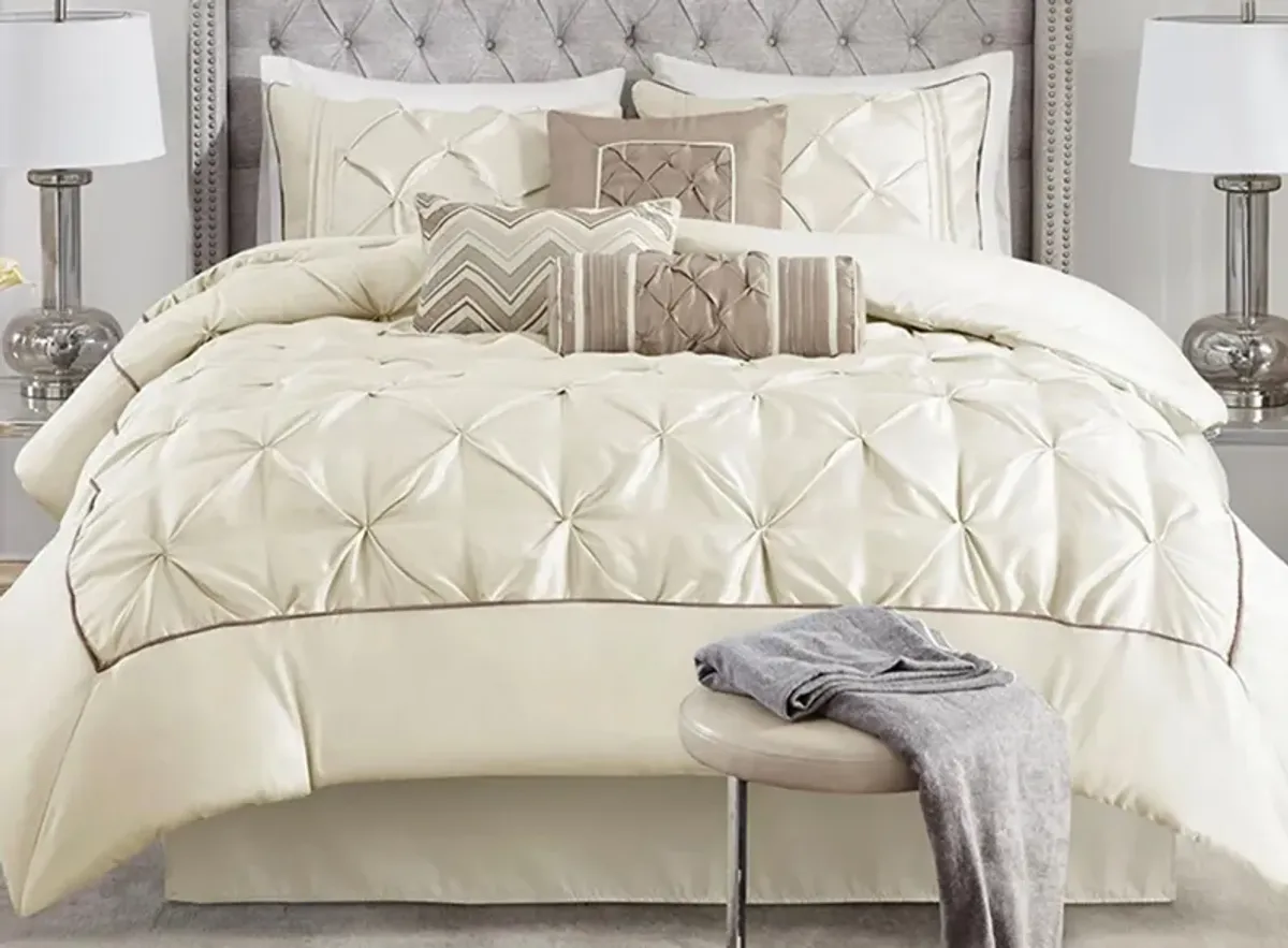 Laurel 7-pc. Comforter Set in Ivory by E&E Co Ltd