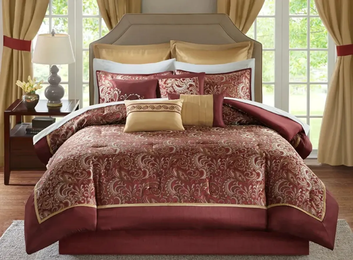 Brystol 24-pc. Comforter Set in Red by E&E Co Ltd