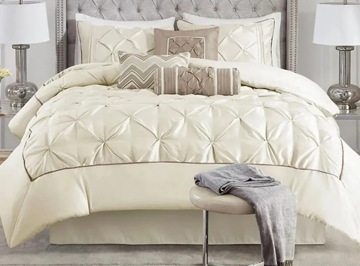 Laurel 7-pc. Comforter Set in Ivory by E&E Co Ltd