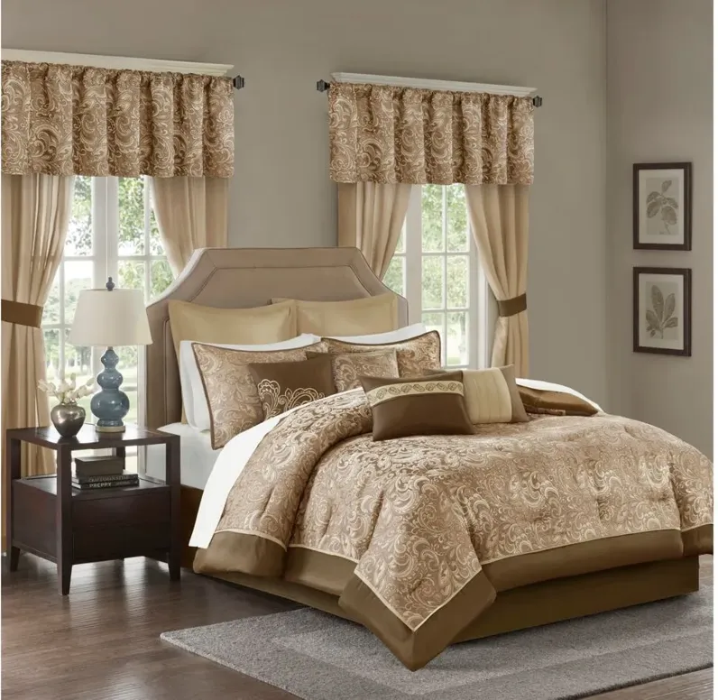 Brystol 24-pc. Comforter Set in Brown by E&E Co Ltd