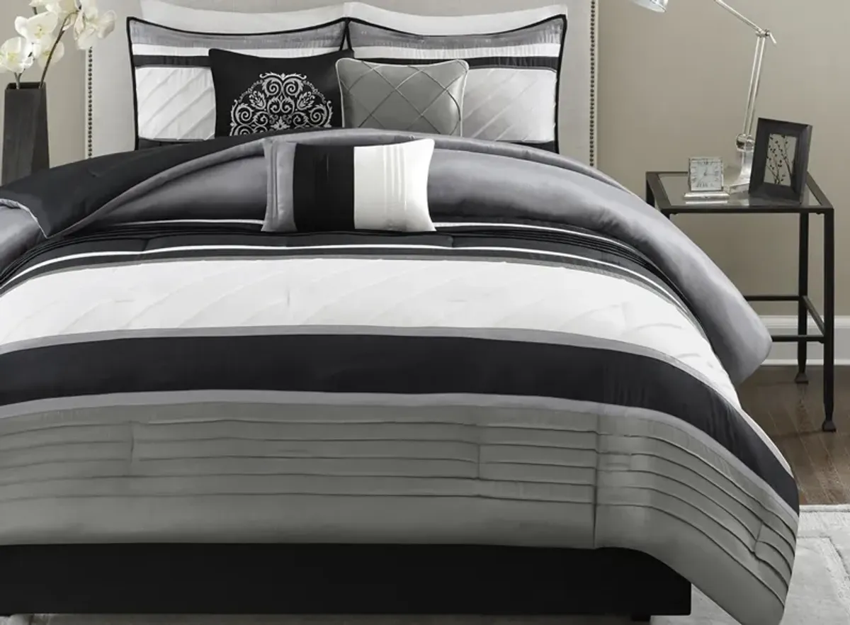 Blaire 7-pc. Comforter Set in Gray by E&E Co Ltd