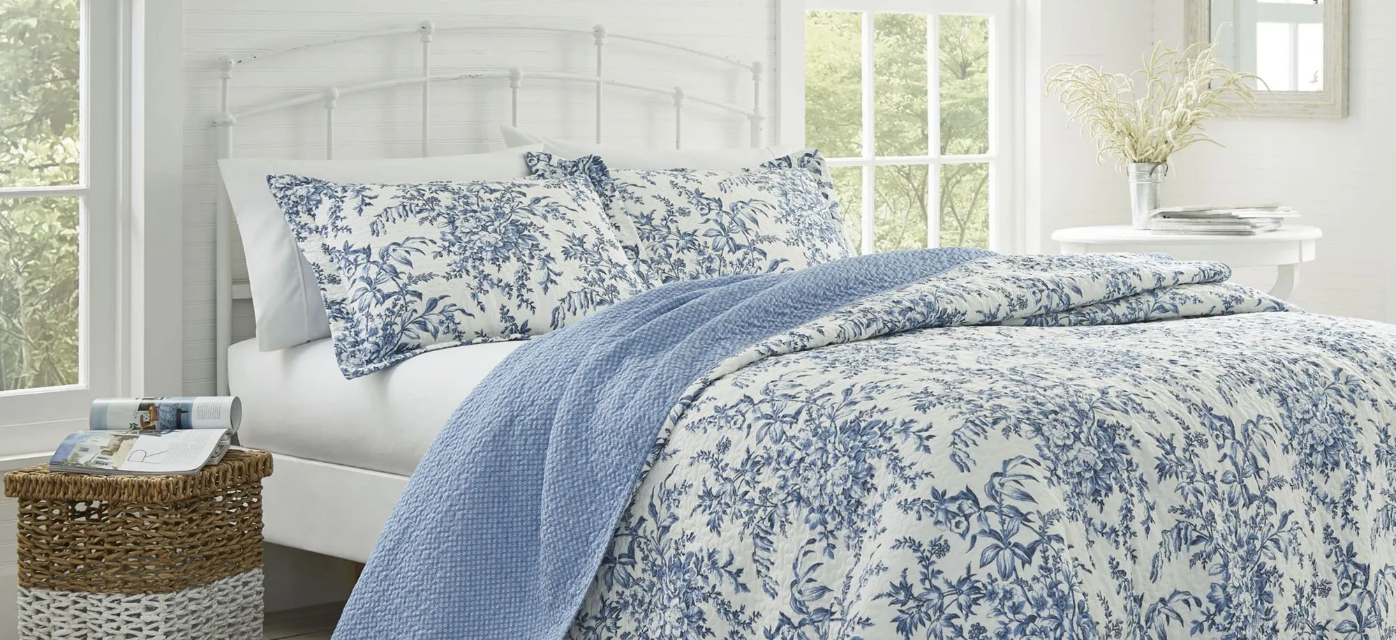 Bedford-3 Piece Quilt Set in DELFT by Revman International