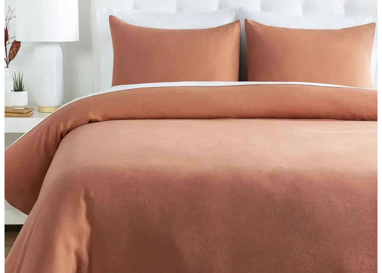 Dawson King/Cal King Duvet Set in Burnt Orange by Surya