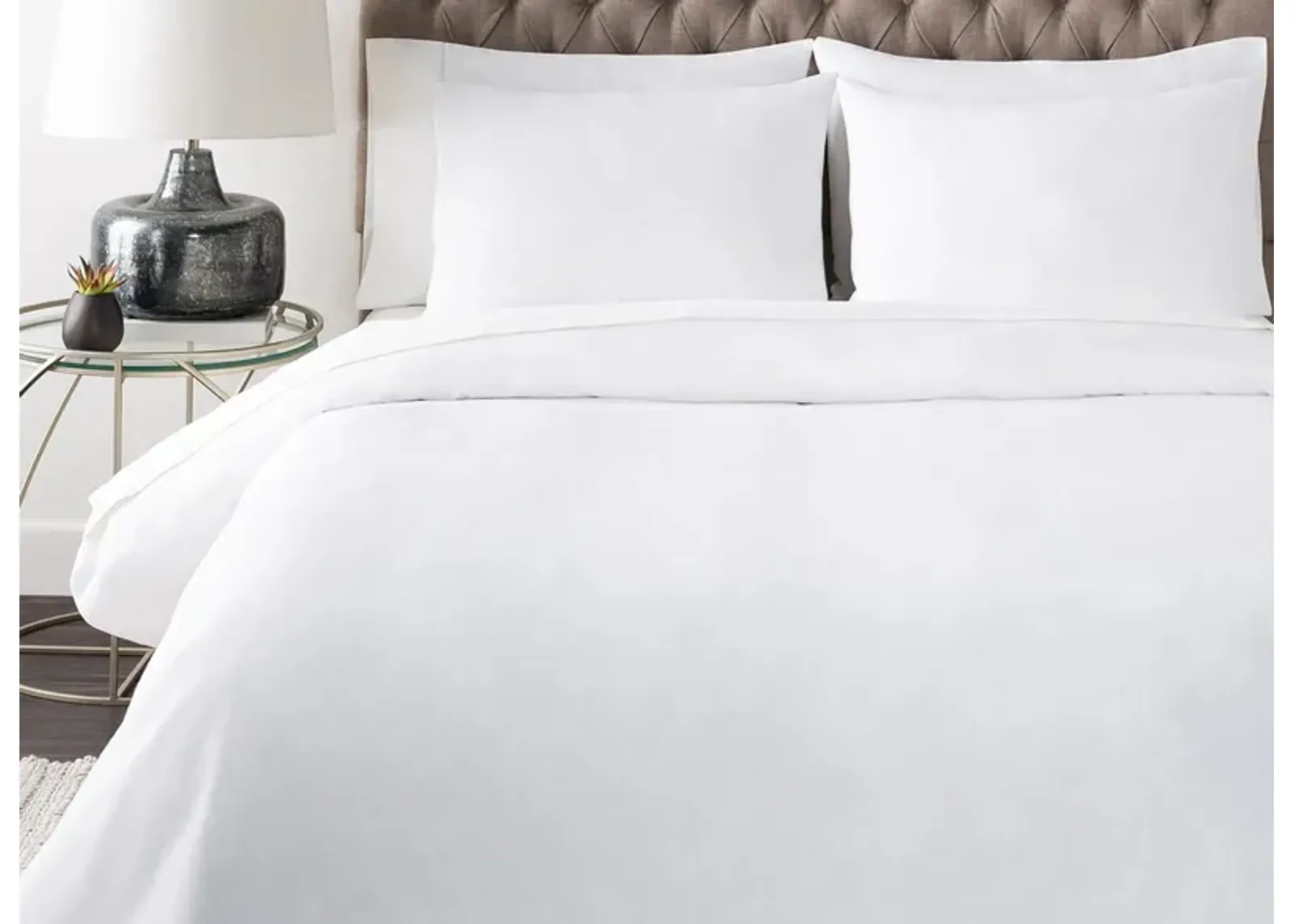 Peyton King/California King Duvet Set in White by Surya