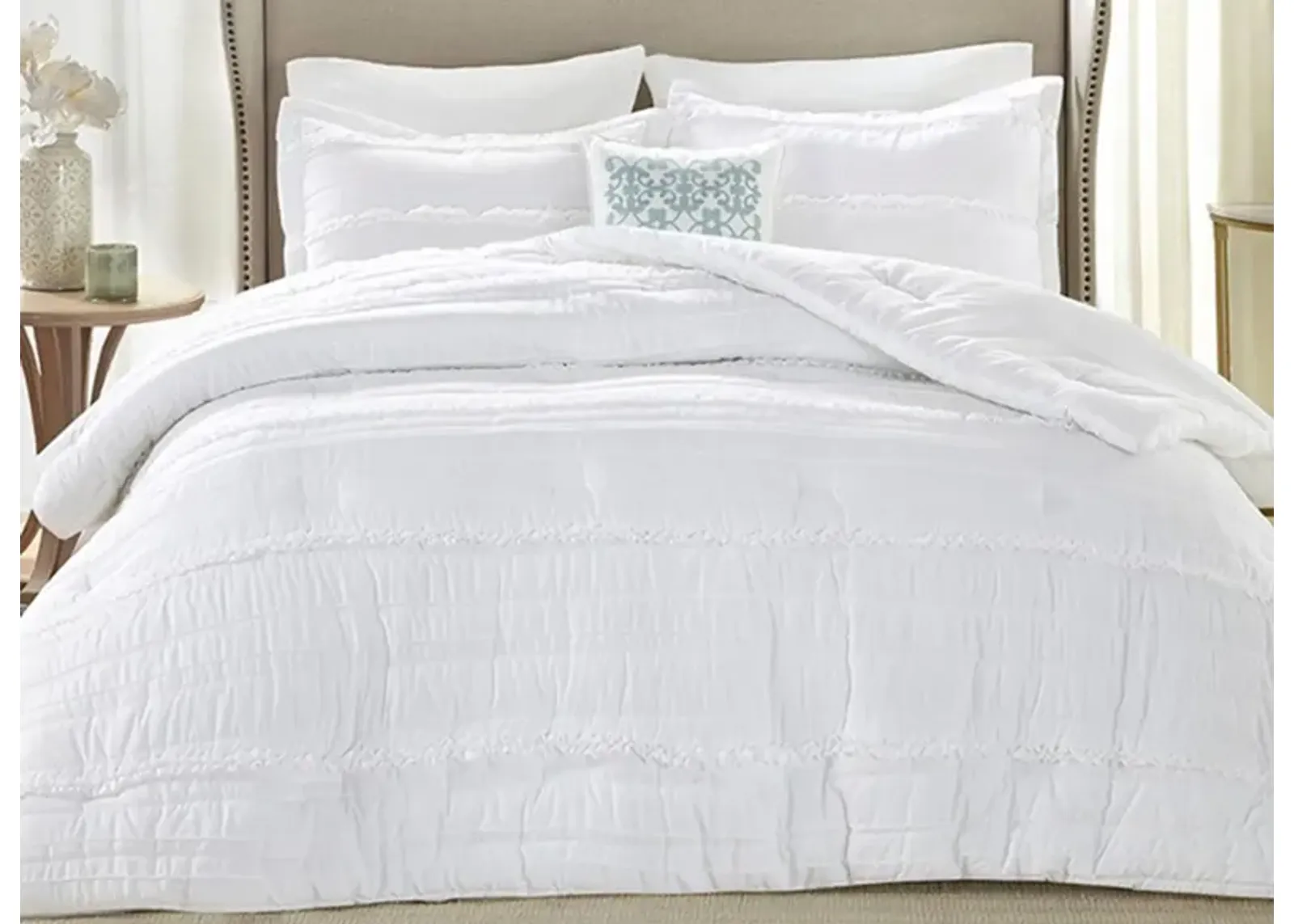 Celeste 5-pc. Comforter Set in White by E&E Co Ltd