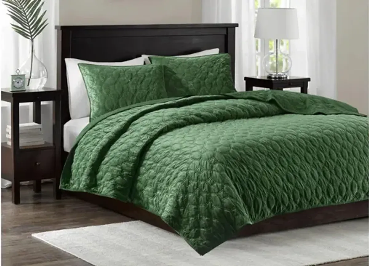 Harper Faux Velvet Reversible 3-pc. Coverlet Set