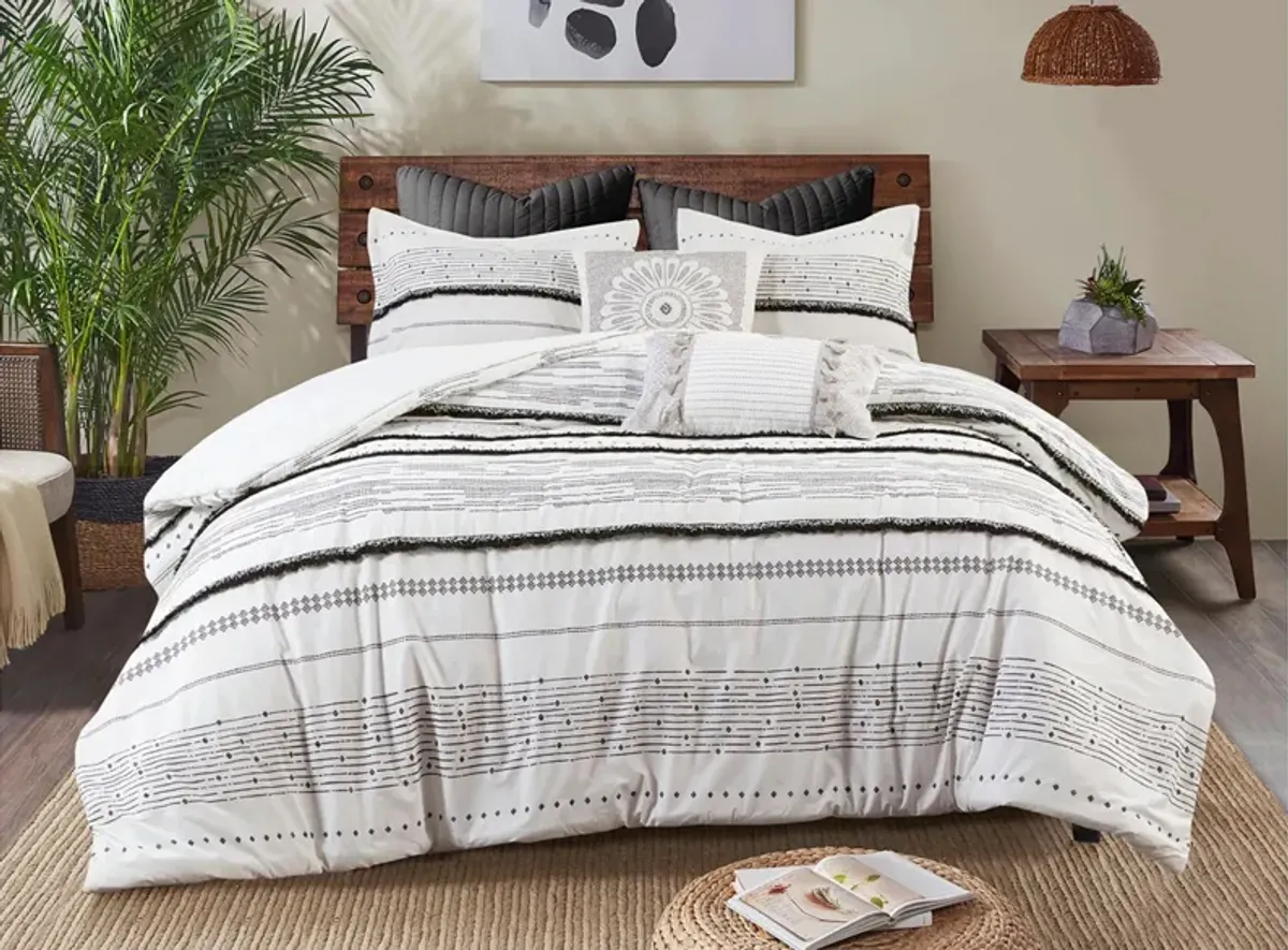 Nea 3-pc. Comforter Set in Black/White by E&E Co Ltd