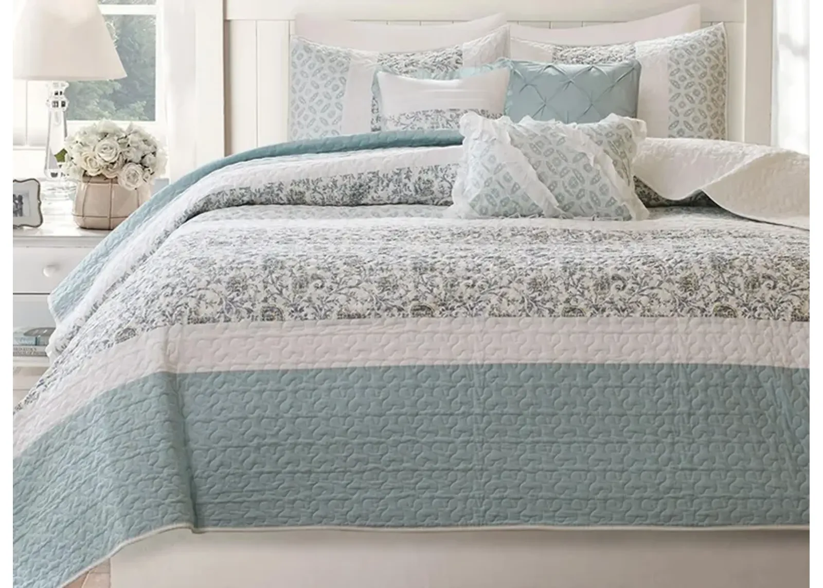 Dawn 6-pc. Coverlet Set in Blue by E&E Co Ltd