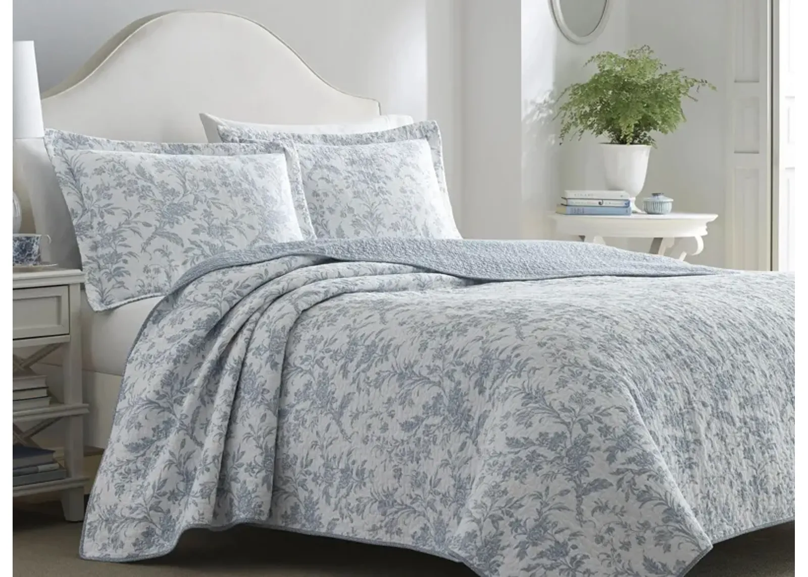 Amberley-2 Piece Quilt Set in SOFT BLUE by Revman International