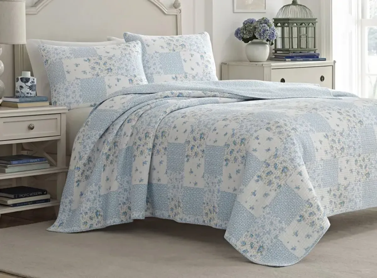 Kenna-2 Piece Quilt Set in CORNFLOWER by Revman International