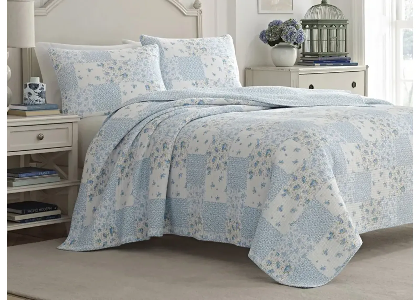 Kenna-2 Piece Quilt Set in CORNFLOWER by Revman International