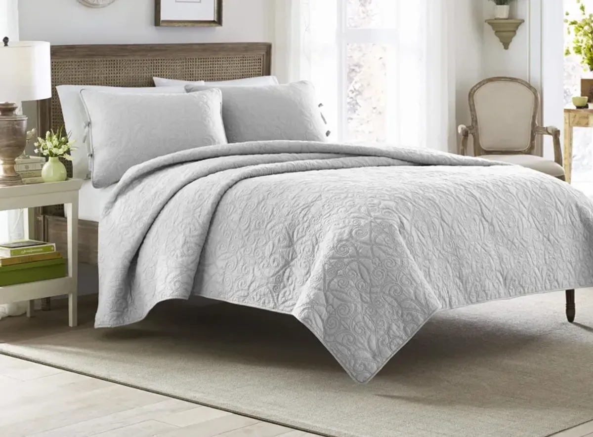 Felicity-2 Piece Quilt Set in SOFT GRAY by Revman International