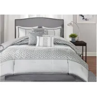 Bennett 7-pc. Comforter Set in Gray by E&E Co Ltd