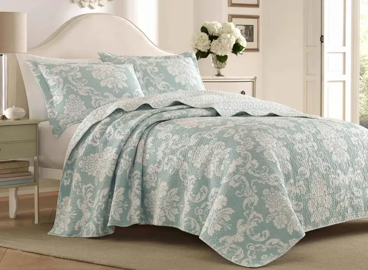 Venetia-2 Piece Quilt Set in DUCK EGG by Revman International