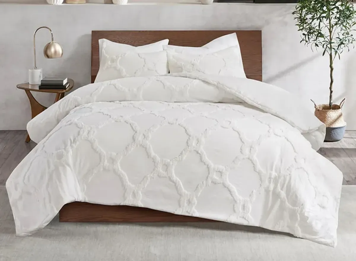 Pacey Comforter Set in White by E&E Co Ltd