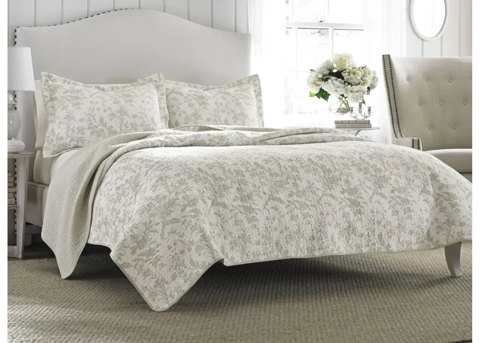 Amberley-2 Piece Quilt Set in BISCUIT by Revman International