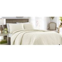 Felicity-2 Piece Quilt Set in IVORY by Revman International
