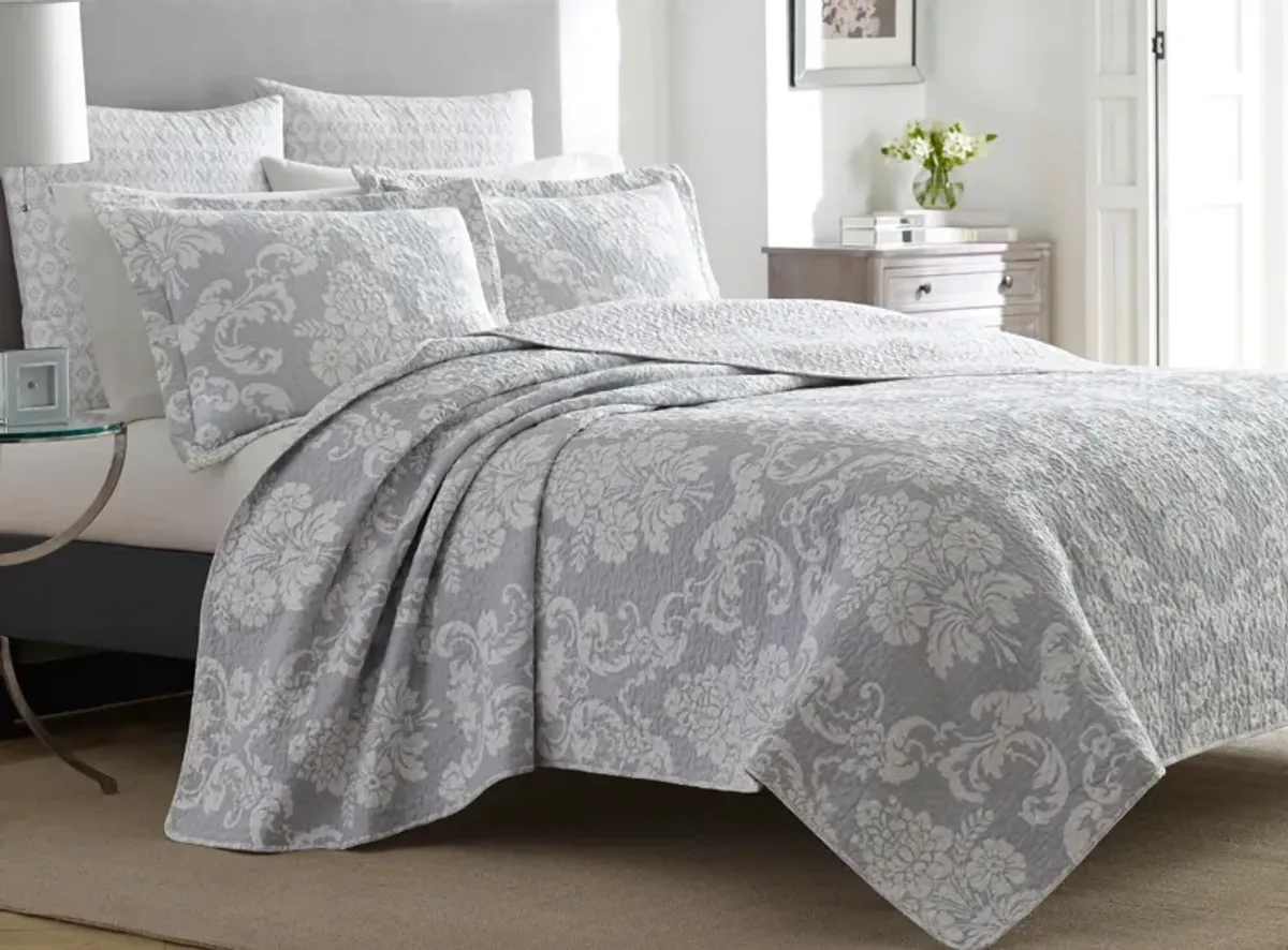 Venetia-2 Piece Quilt Set in GRAY by Revman International