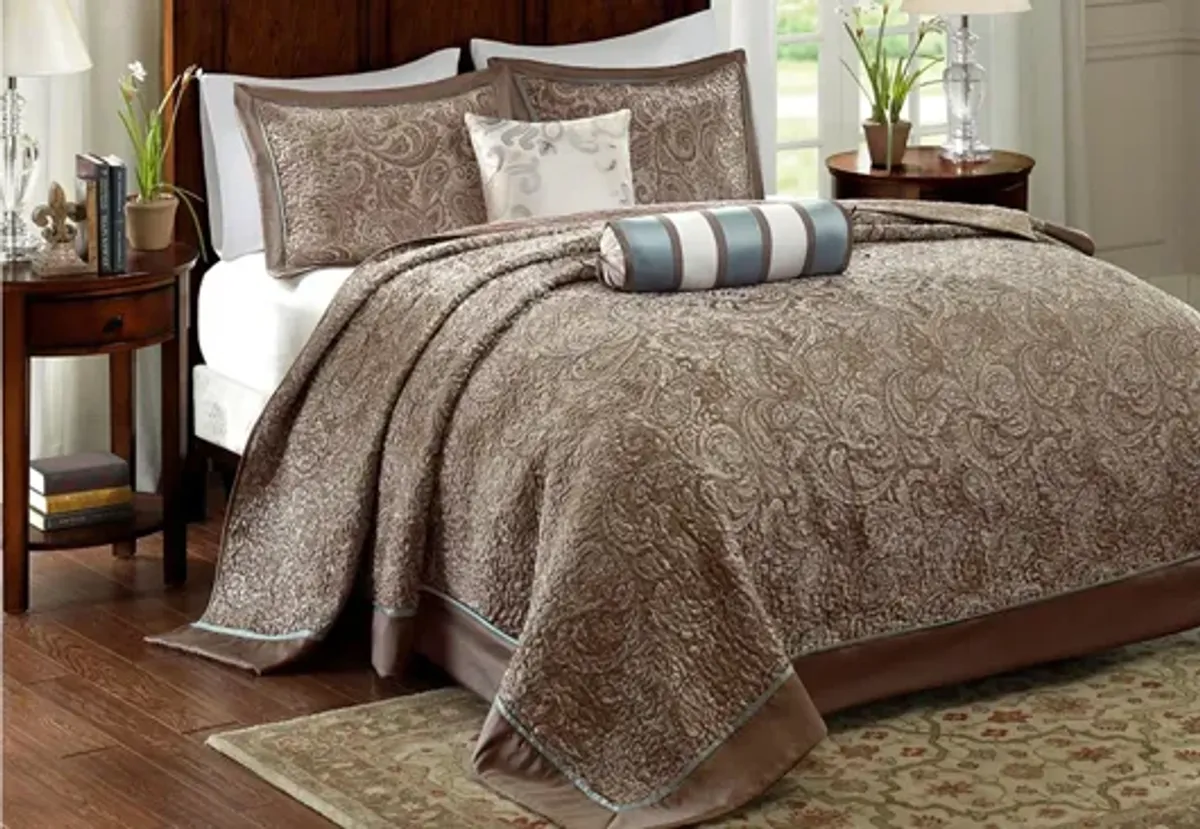 Aubrey 5-pc. Reversible Jacquard Bedspread Set