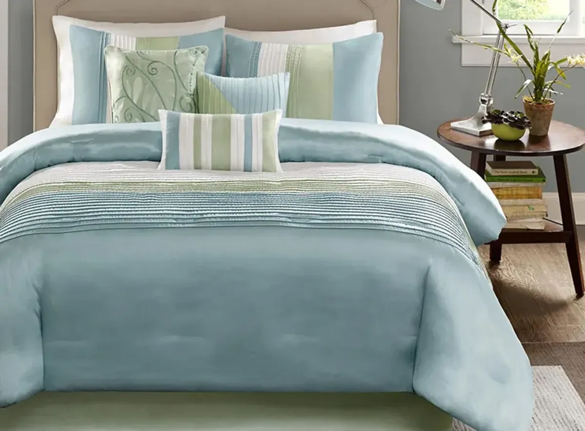 Amherst 7-pc. Comforter Set in Green by E&E Co Ltd