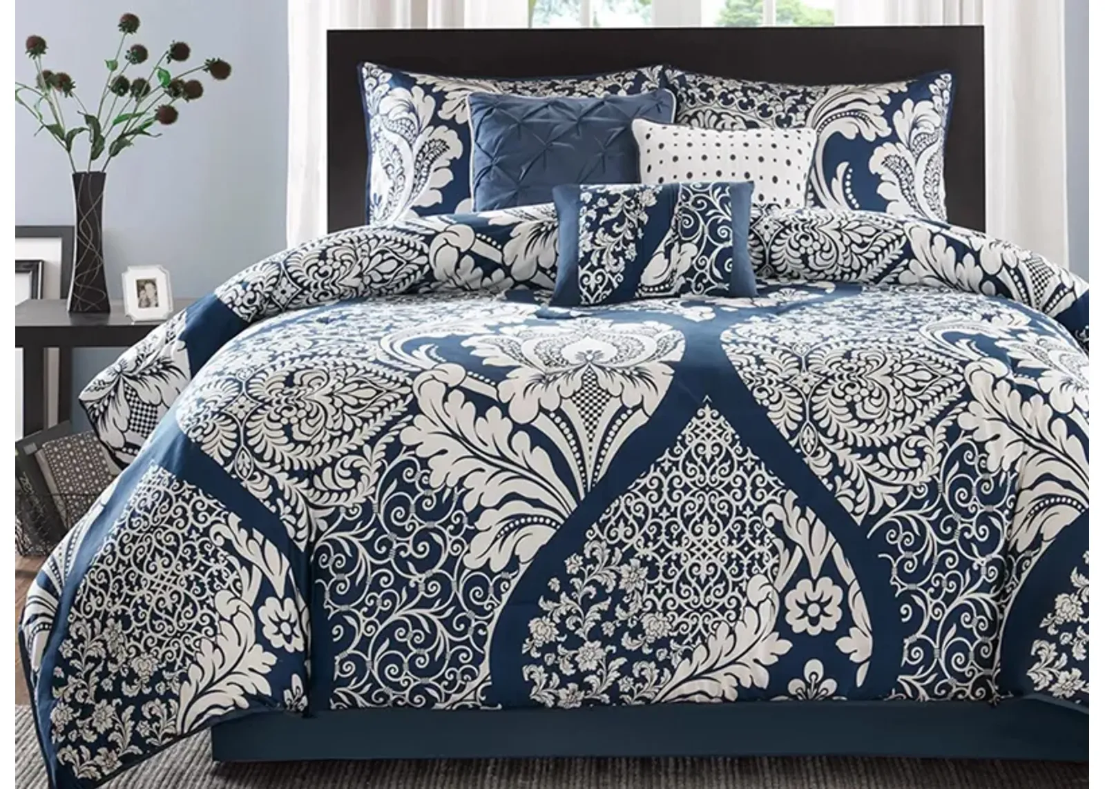 Vienna 7-pc. Comforter Set in Indigo by E&E Co Ltd