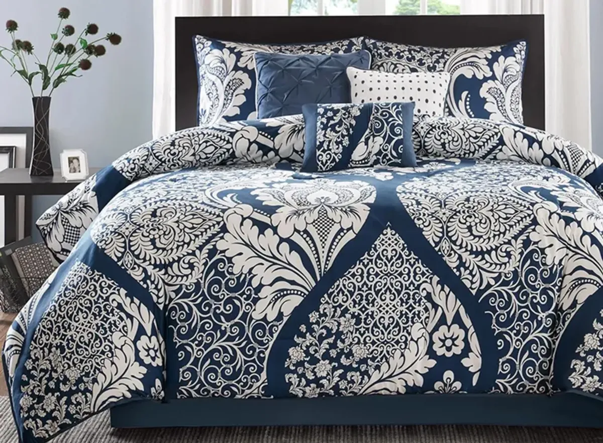 Vienna 7-pc. Comforter Set in Indigo by E&E Co Ltd