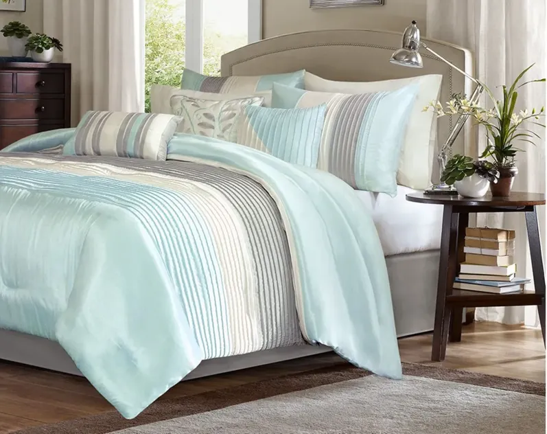 Amherst 7-pc. Comforter Set in Aqua by E&E Co Ltd