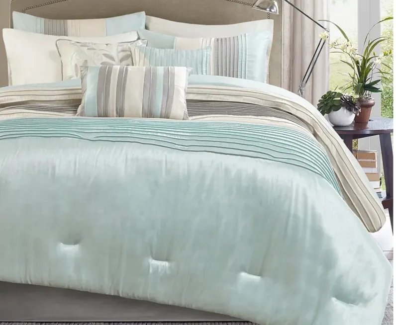 Amherst 7-pc. Comforter Set in Aqua by E&E Co Ltd