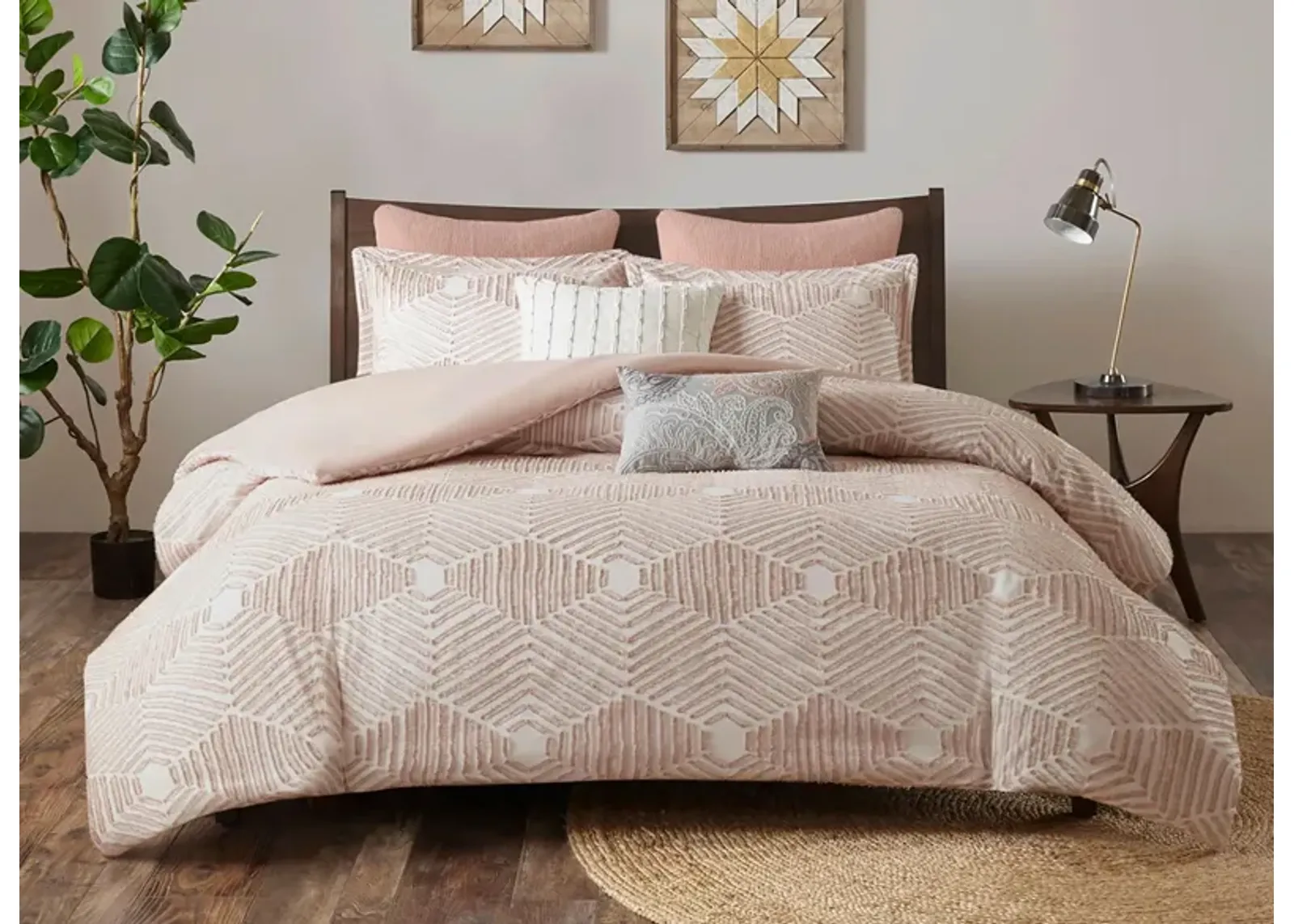 Ellipse 3-pc. Comforter Set in Blush by E&E Co Ltd