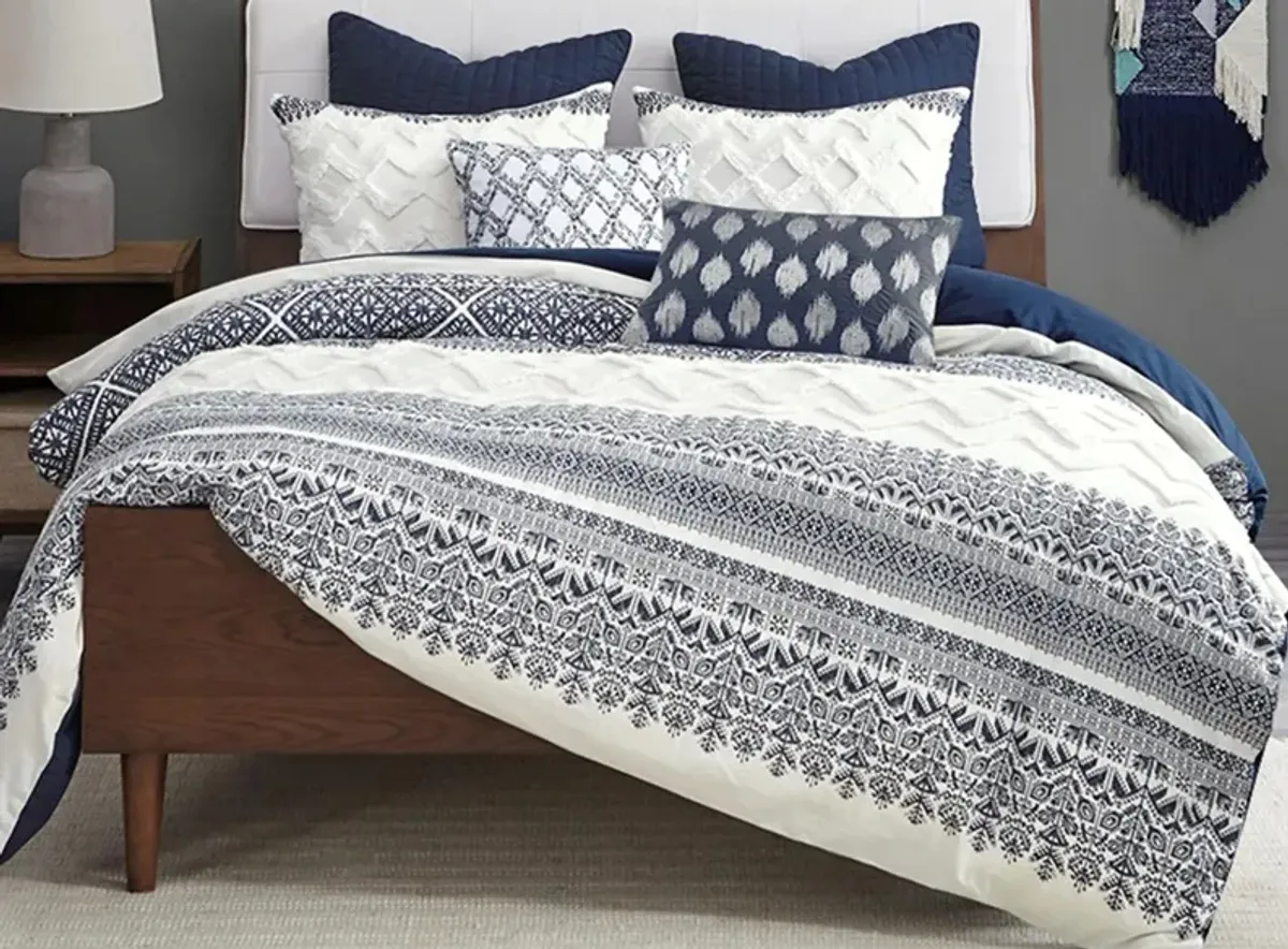 Mila Comforter Set in Navy by E&E Co Ltd