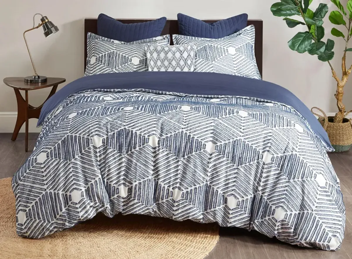 Ellipse 3-pc. Comforter Set in Navy by E&E Co Ltd