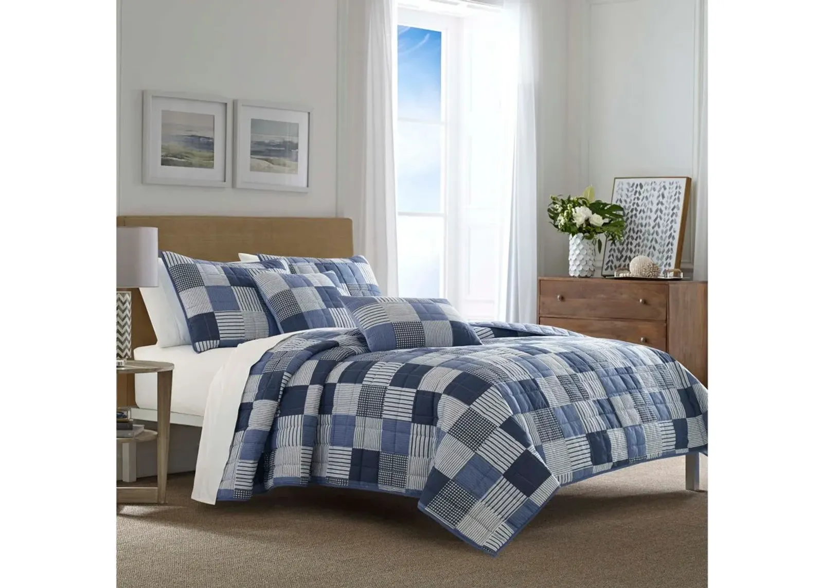 Nautica Holly Grove 3-pc. Quilt Set in Blue by Revman International