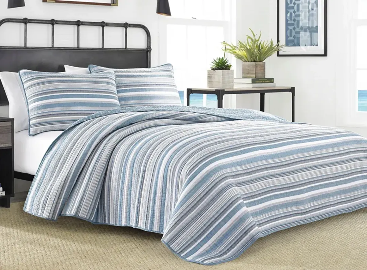 Nautica Jettison 3-pc. Quilt Set in Gray/Blue by Revman International