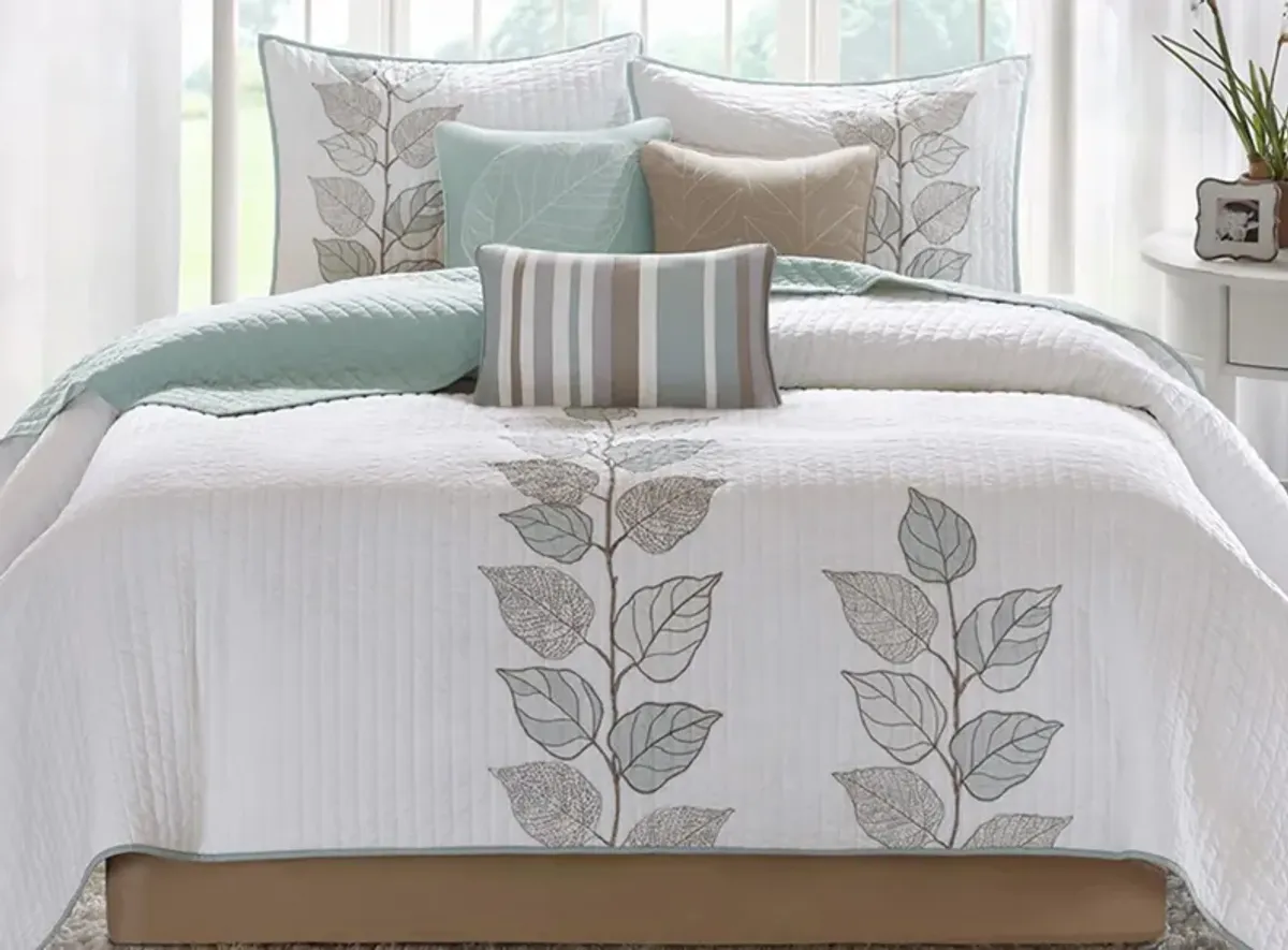 Caelie 6-pc. Coverlet Set in Blue by E&E Co Ltd