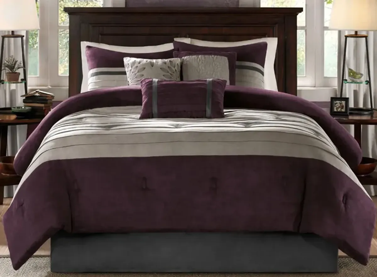 Palmer 7-pc. Comforter Set in Purple by E&E Co Ltd