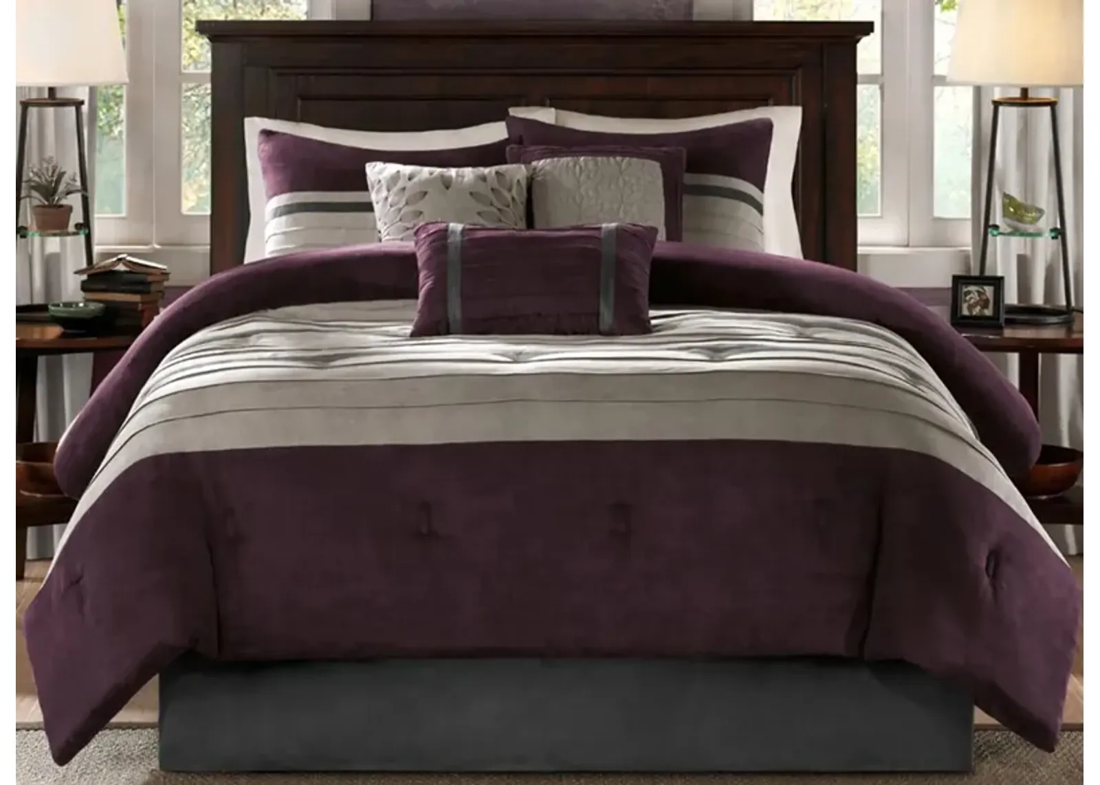 Palmer 7-pc. Comforter Set in Purple by E&E Co Ltd