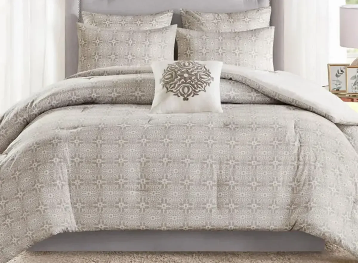 Malia 6-pc. Comforter Set in Ivory by E&E Co Ltd