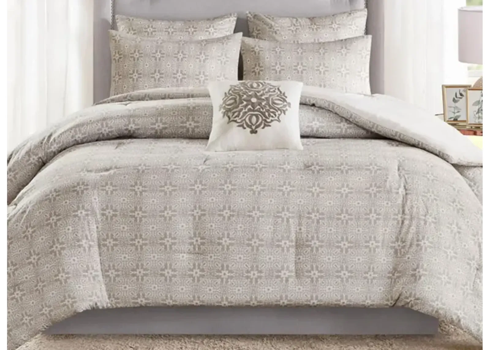 Malia 6-pc. Comforter Set in Ivory by E&E Co Ltd