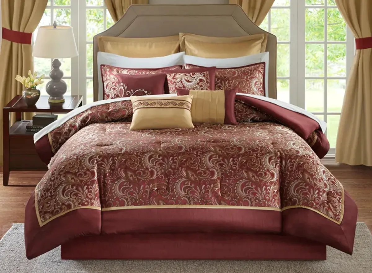 Brystol 24-pc. Comforter Set in Red by E&E Co Ltd