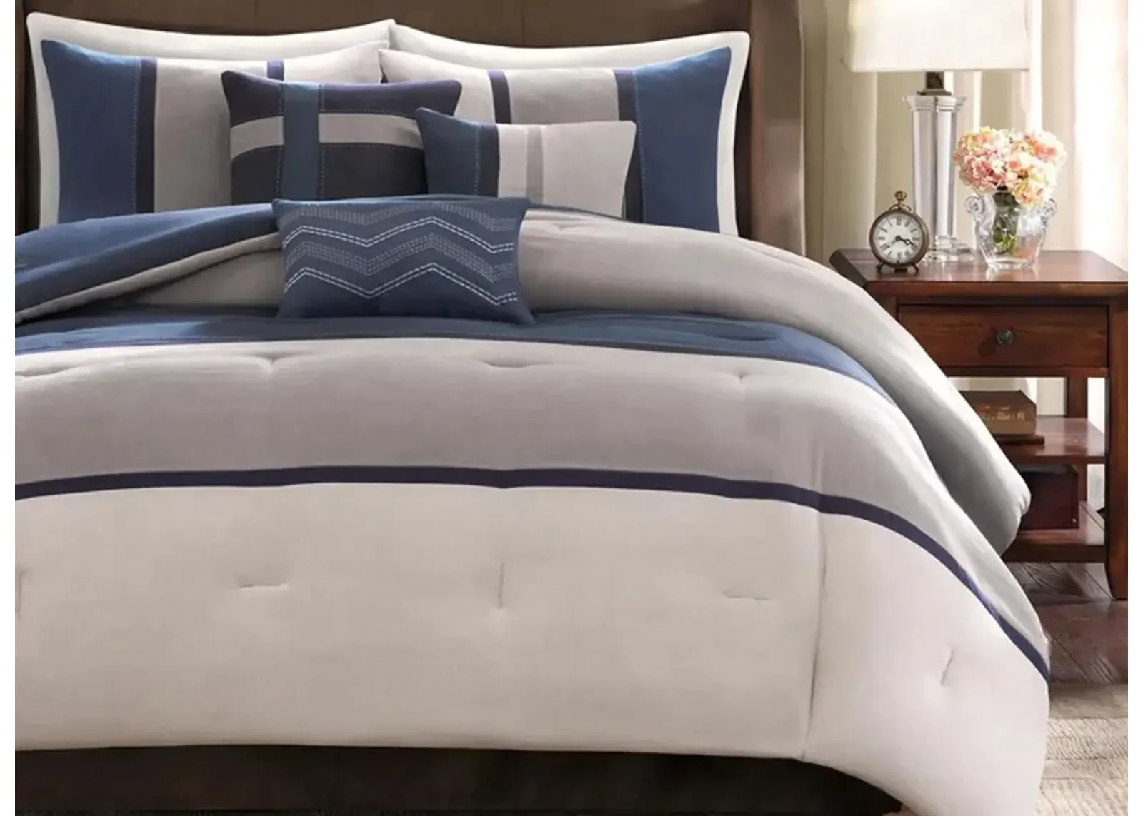 Palisades 7-pc. Comforter Set in Blue by E&E Co Ltd