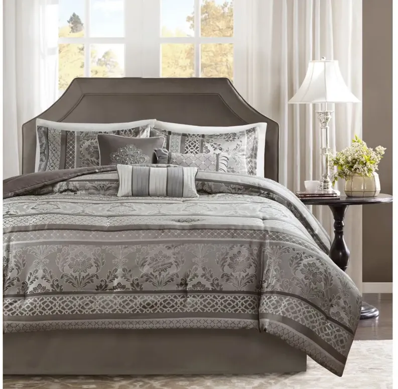 Bellagio 7-pc. Comforter Set in Gray by E&E Co Ltd