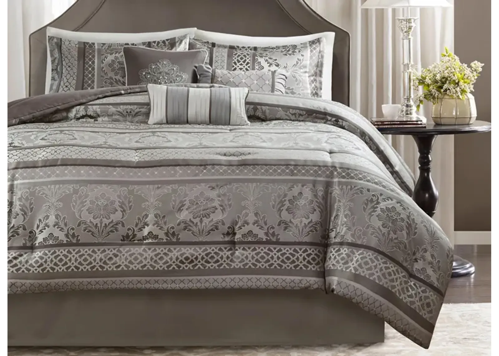 Bellagio 7-pc. Comforter Set in Gray by E&E Co Ltd