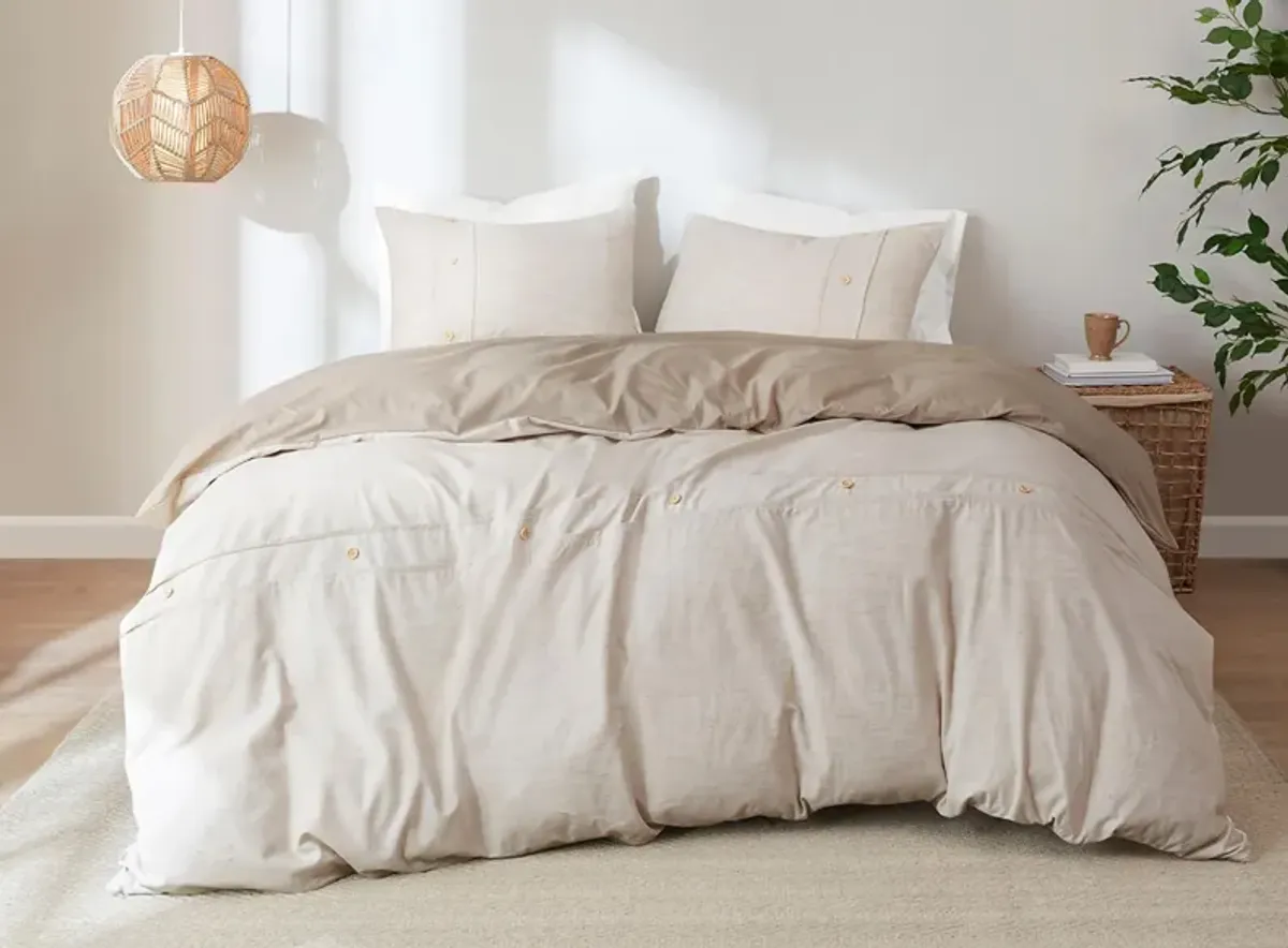 Dover Organic Oversized 3-pc. Duvet Cover Set