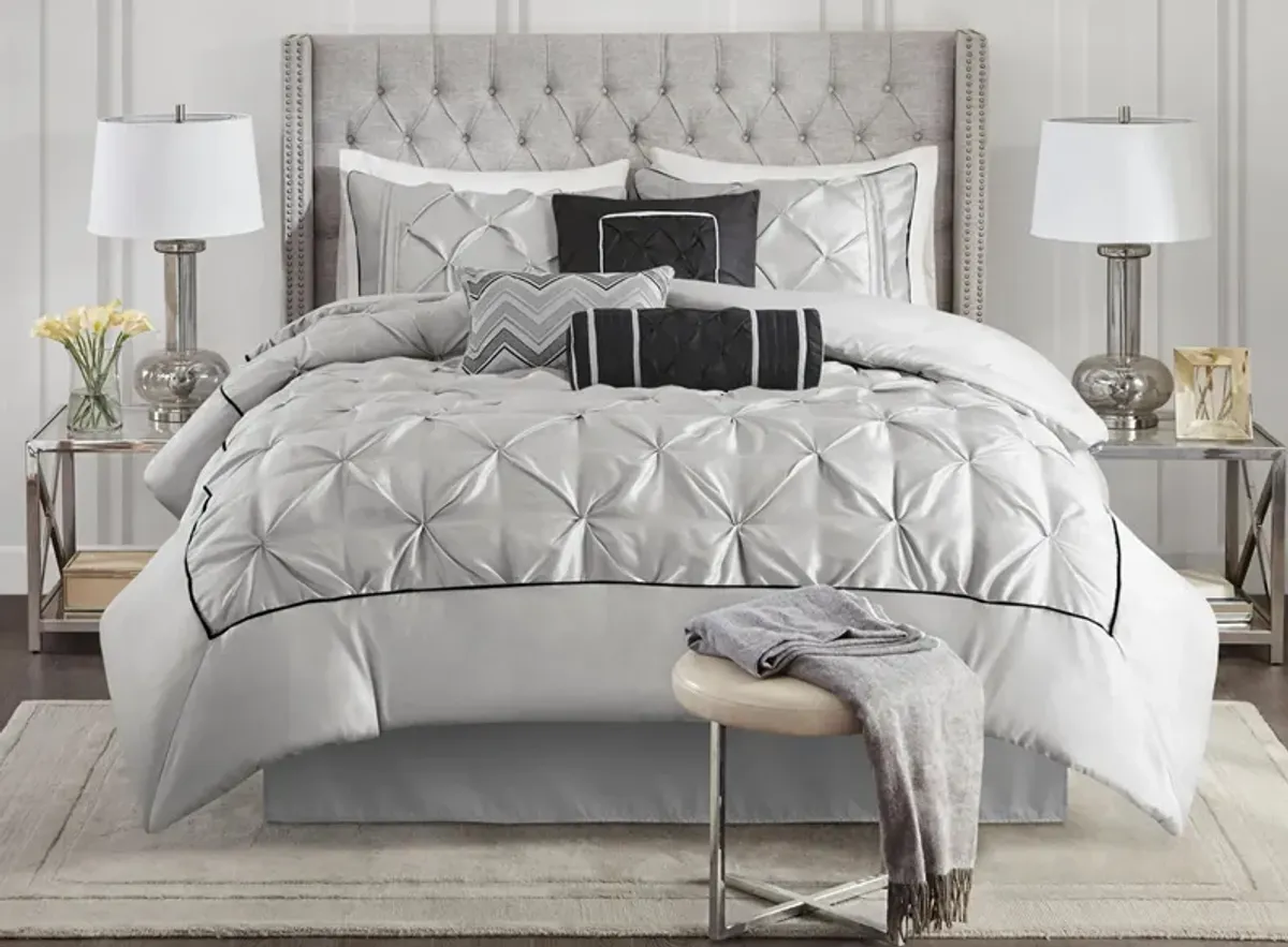 Laurel 7-pc. Comforter Set in Gray by E&E Co Ltd