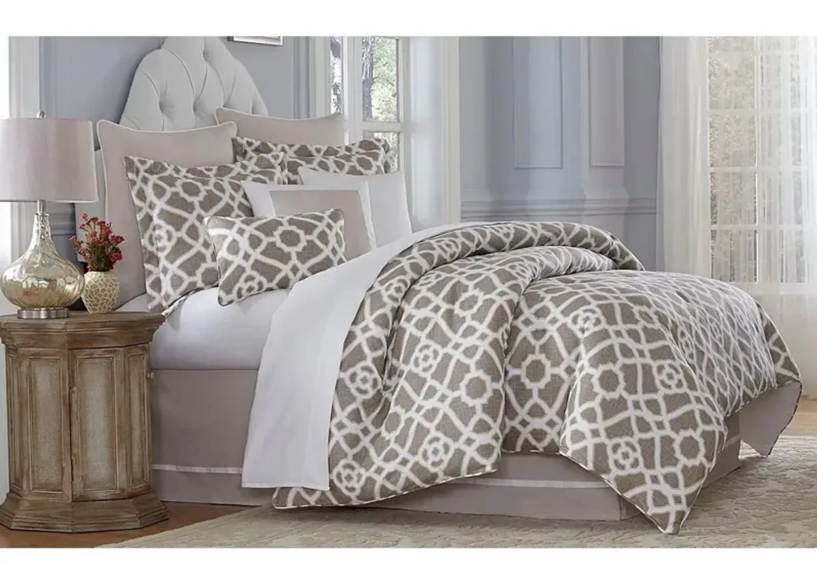 Harper 9-pc. Comforter Set in Natural, Tan by Amini Innovation