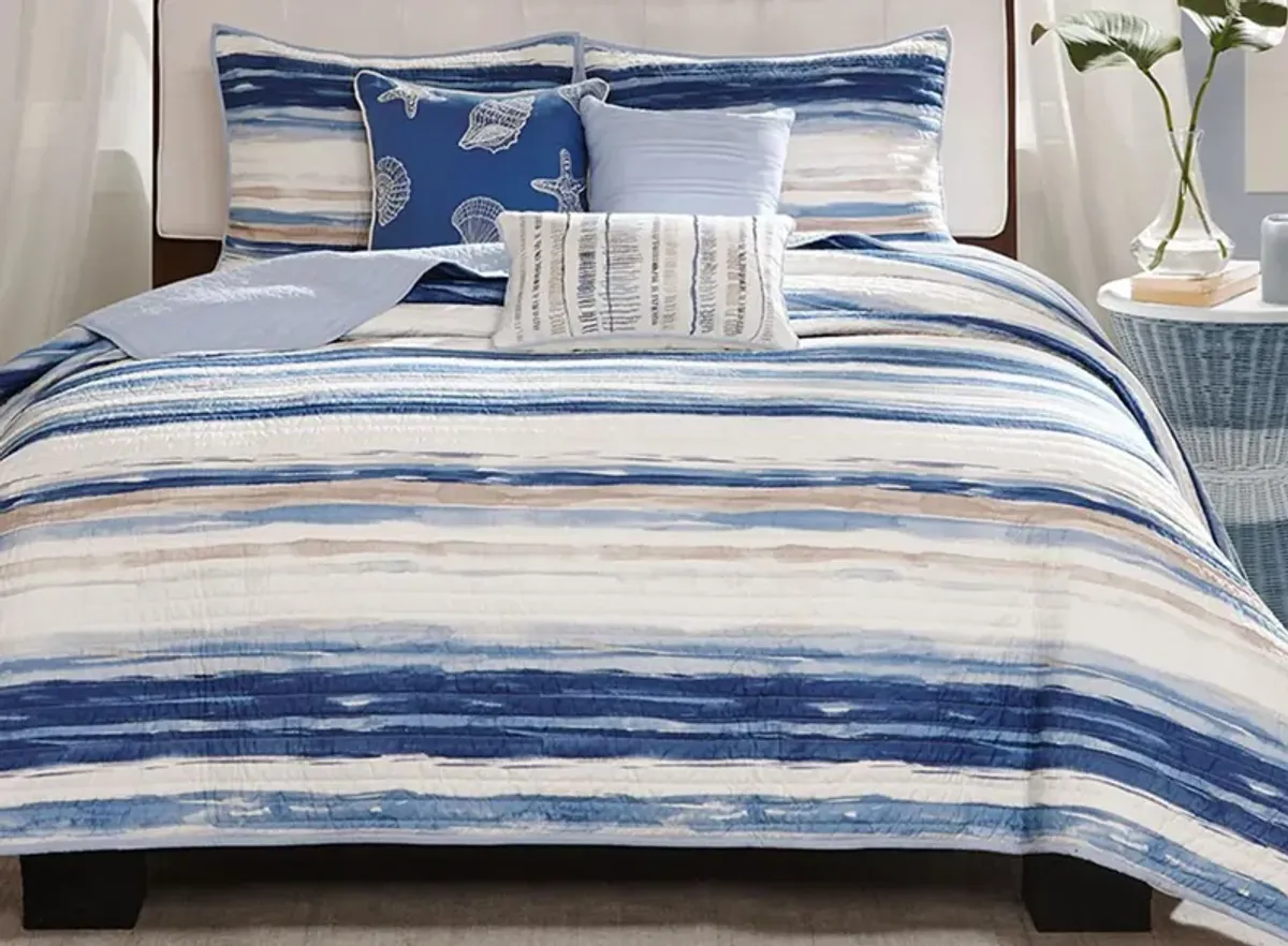 Marina 6-pc. Coverlet Set in Blue by E&E Co Ltd