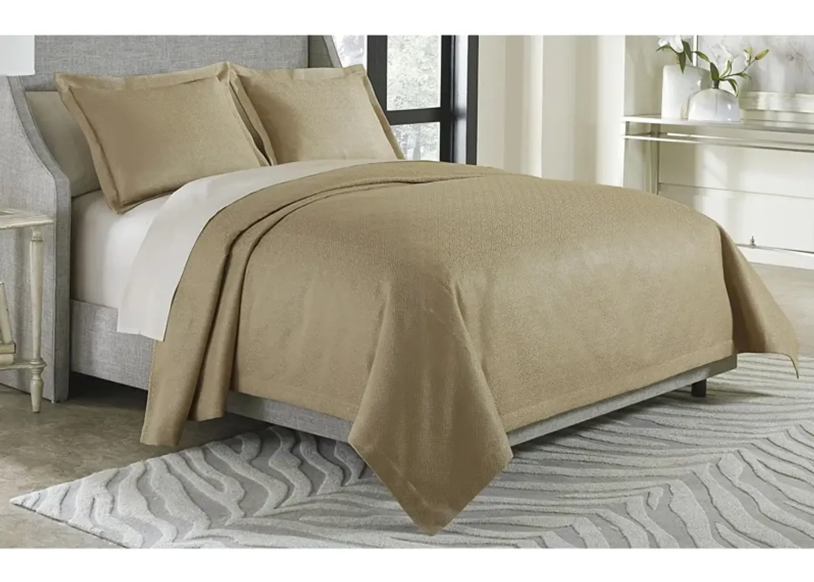 Alton 3-pc. Throw with Coverlet Set in Gold by Amini Innovation