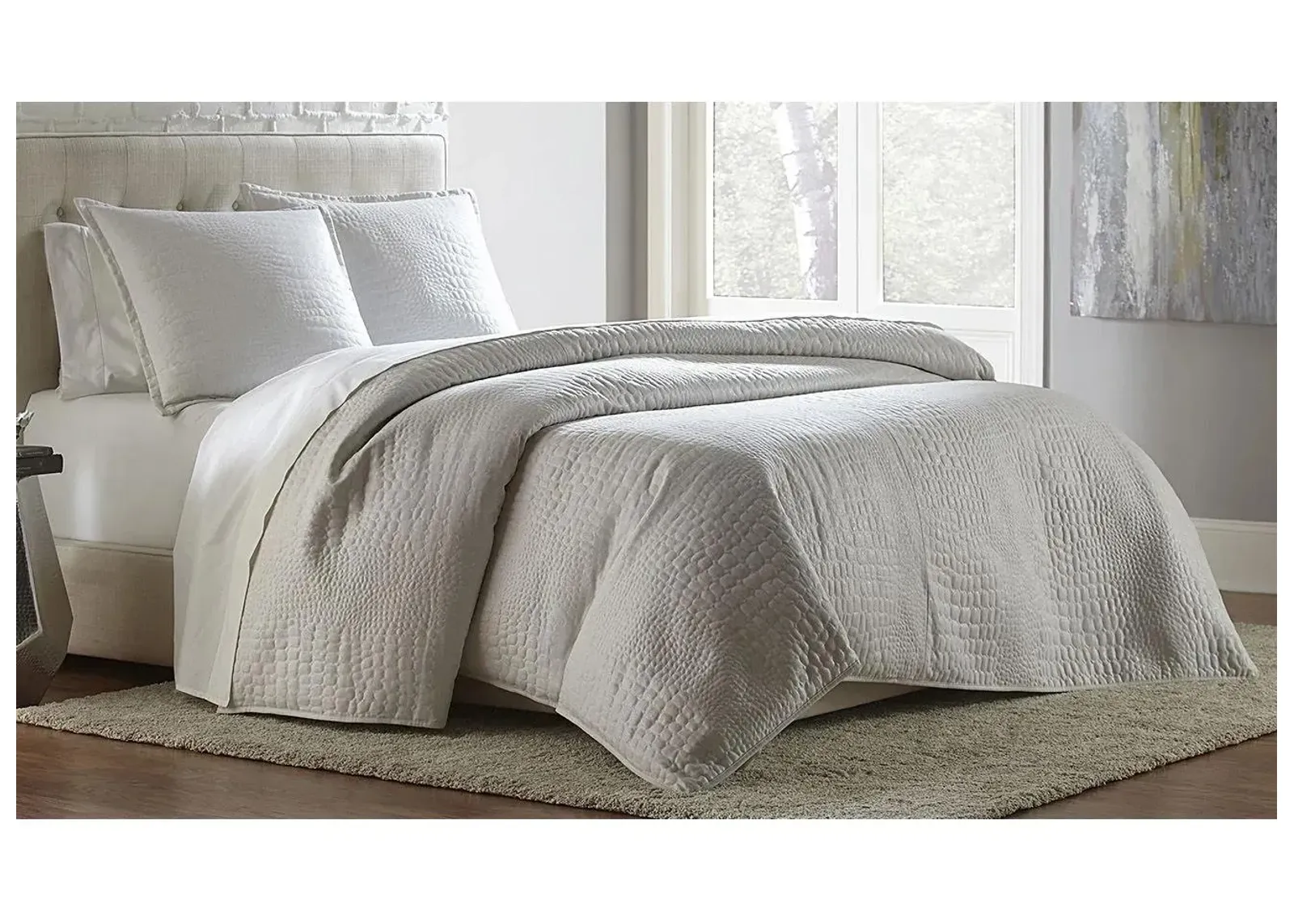 Brilliance 3-pc. Duvet Set in White by Amini Innovation